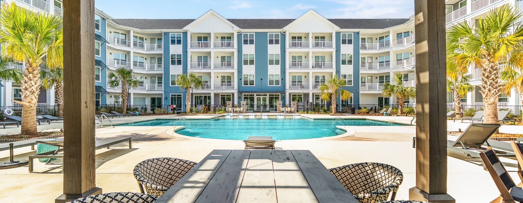 Exterior view of Populus Pooler new apartments in Pooler, GA